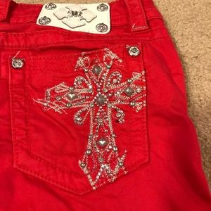 Miss Me red skinny jeans size 27